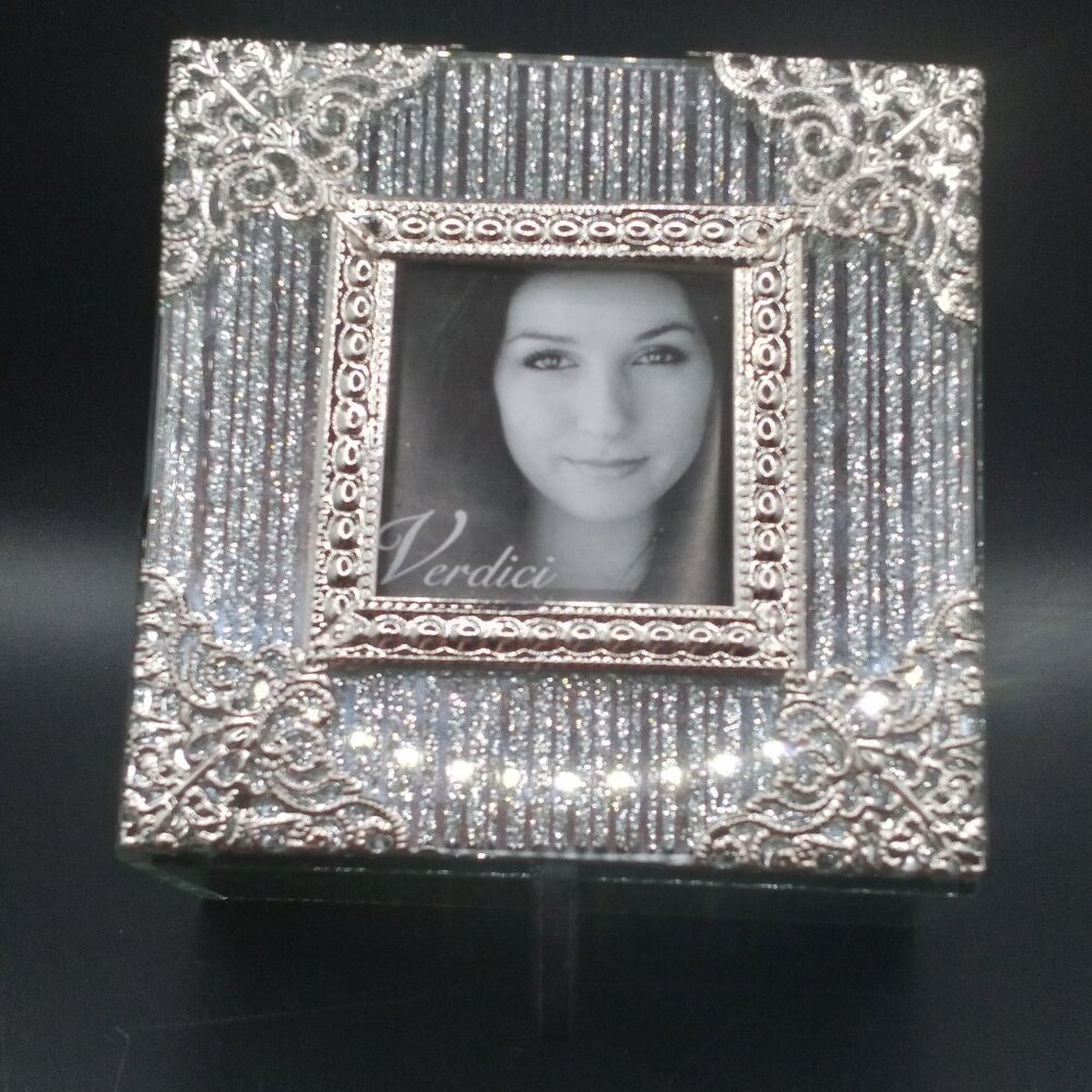Verdici Mirrored Glitter Jewelry Box new with box